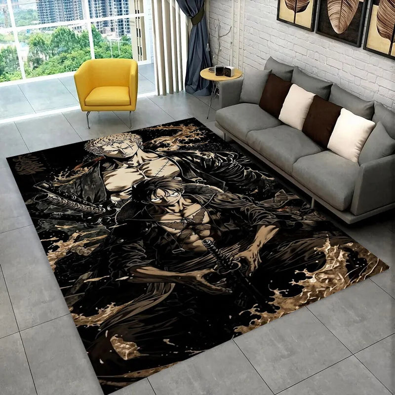 Cartoon Anime Kids Playroom Rug Non-slip Floor Mat for Bedroom Living Room