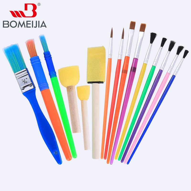 Children's Painting Set 15 Pcs Art Supplies Sponge Paintbrushes Kids Craft Kit