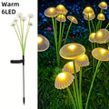 Solar-Powered Mushroom Garden Lights - Outdoor Ambient Lawn Stake Decor