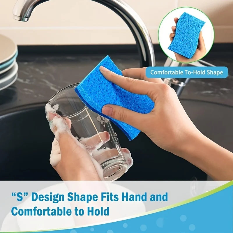 24 Quick Cleaning Sponges - Scratch-Free Dishwashing & Surface Cleaning