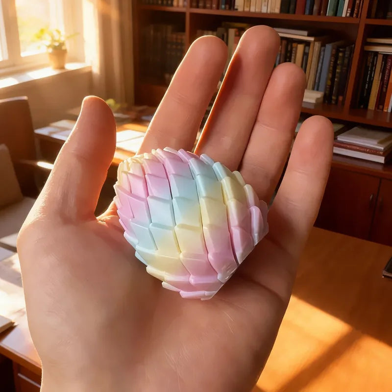 3D Printing Dragon Egg Stress Relief Fidget Toy Desktop Ornament - Deformable Twist Egg
