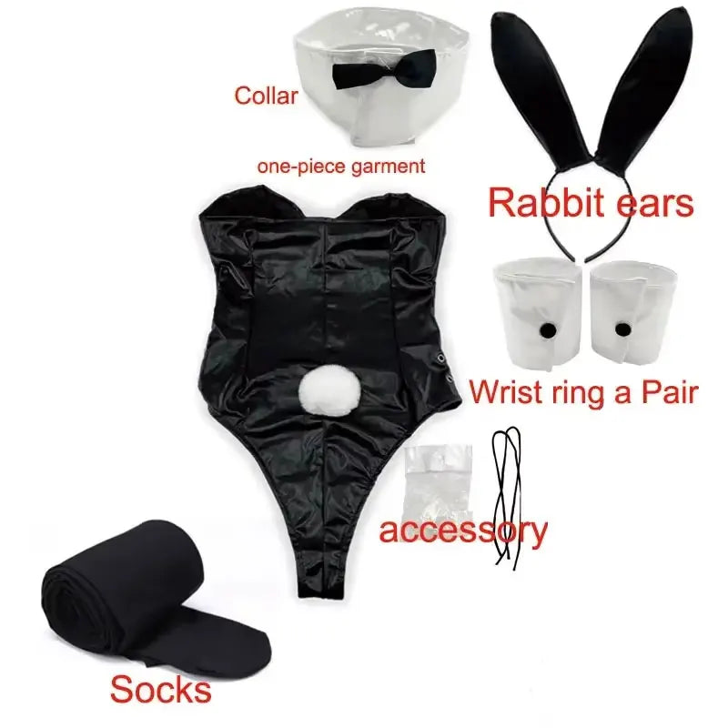 Bunny Girl Sakurajima Mai Cosplay Costume with Stockings & High Heels for Girls