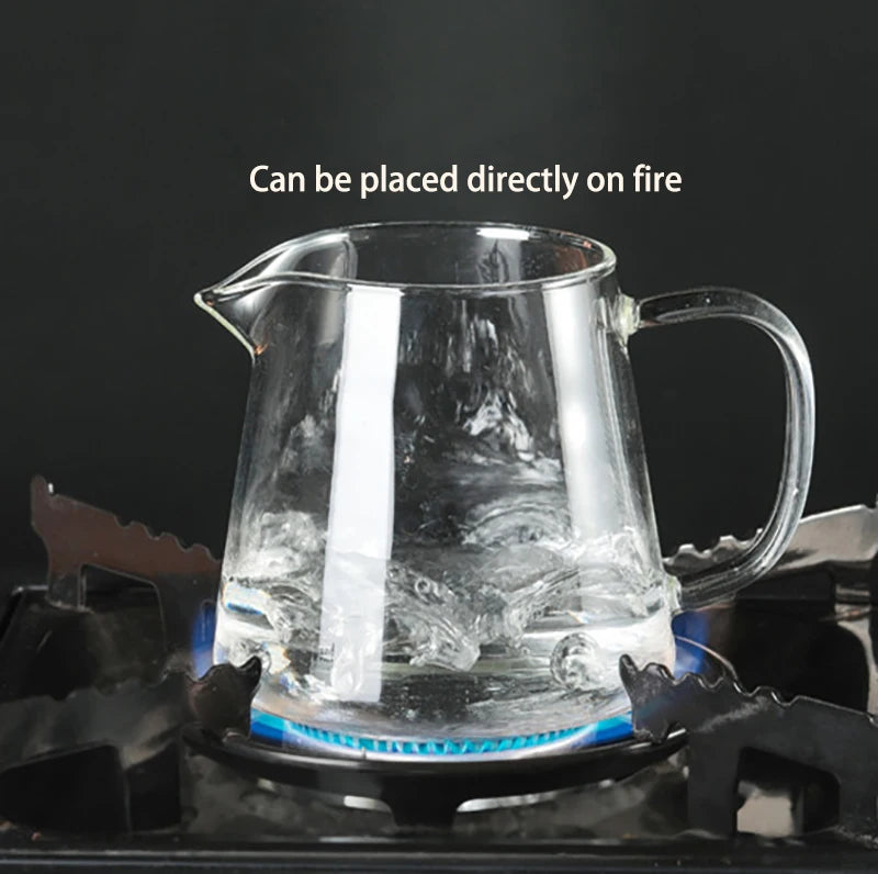 Heat-Resisting Glass Teapot Set with Infuser for Pu-erh Tea Brewing - Clear & Color Options