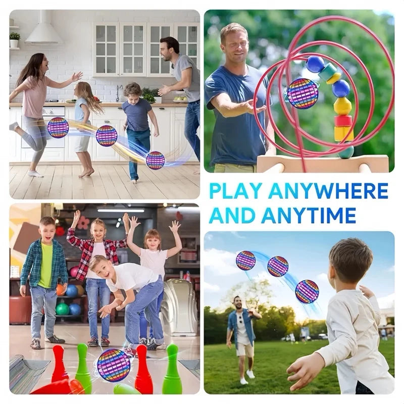 Flying Ball Toy Hand Controlled Hover Spinner with Lights - Multiple Colors