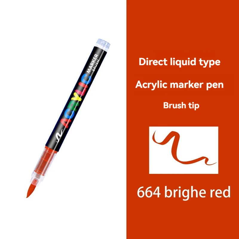 16 Colors Liquid Acrylic Paint Pen Set for Rock Stone Glass Fabric Ceramic Craft