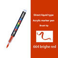 16 Colors Liquid Acrylic Paint Pen Set for Rock Stone Glass Fabric Ceramic Craft