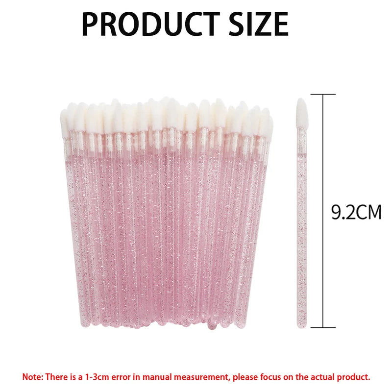 Crystal Lip Brush Applicator Wands for Lipstick & Lip Gloss - Makeup Tool Kit
