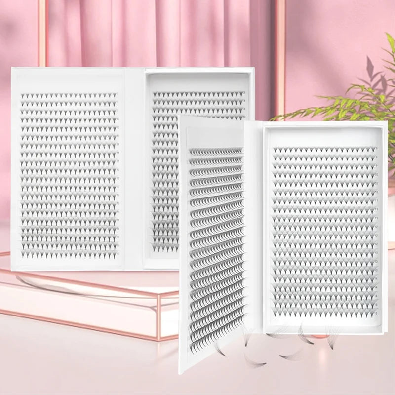 800/1600 Fans Premade Volume Eyelash Fans with Sharp Pointed Base for Russian Volume Eyelash Extensions