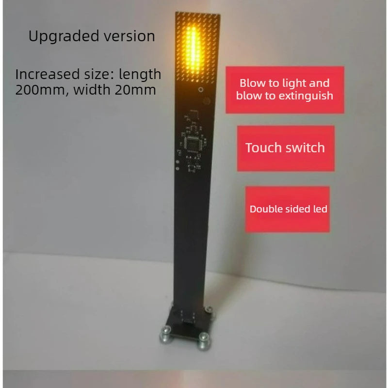 Electronic Candle Simulation Flame Pixel Torch Desktop Ornament Home Decor