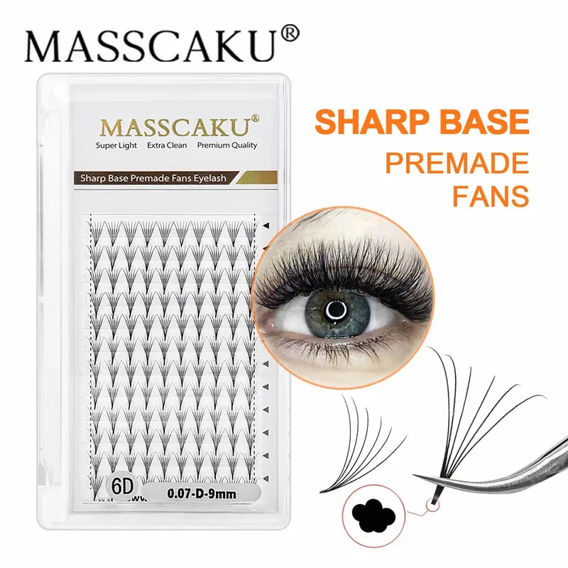False Eyelash Extensions 6D 8D 10D 12D 20D Volume Fans Faux Mink Premade