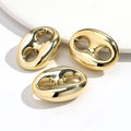 5pcs Gold Color Coffee Bean Link Rings Jewelry Making Connectors for DIY Earrings Necklaces