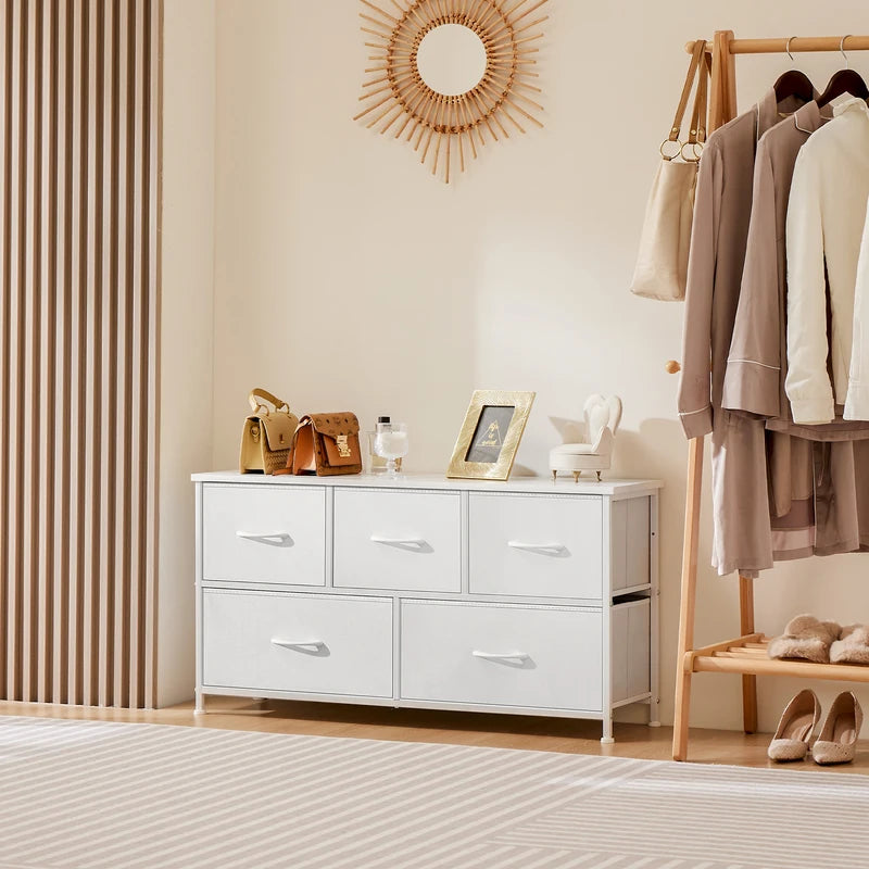 Multi-Drawer Fabric Wardrobe Storage Cabinet for Bedroom Closet