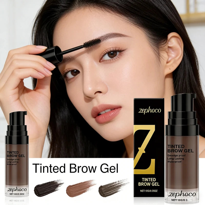 Long Lasting Eyebrow Tint Gel - Waterproof Natural Brow Enhancer with Nourishing Formula