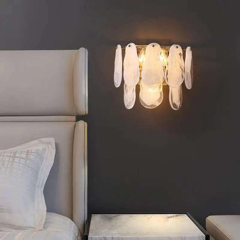 Luxury Ceiling Chandelier - French Retro Cloud Glass Lighting Fixture for Living Room and Bedroom