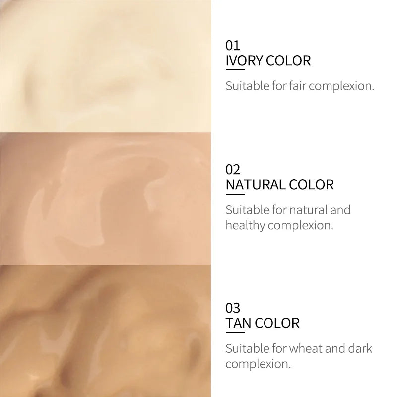 Liquid Foundation Makeup Waterproof Full Coverage BB Cream - Long Lasting Face Concealer