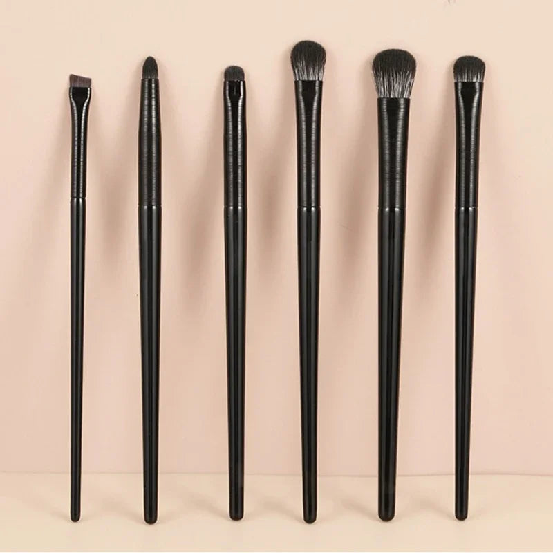 6-Piece Eye Makeup Brush Set for Eyeshadow & Eyeliner - Small Detail Brushes