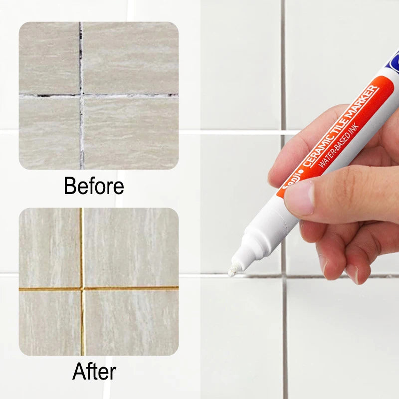 Waterproof Tile Grout Pen for Seam Repair - Multiple Colors