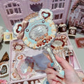 Flower Knows Hand Mirror Mermaid Design Limited White Blue Pink Fairy Mirror Handheld Cosmetic Mirror