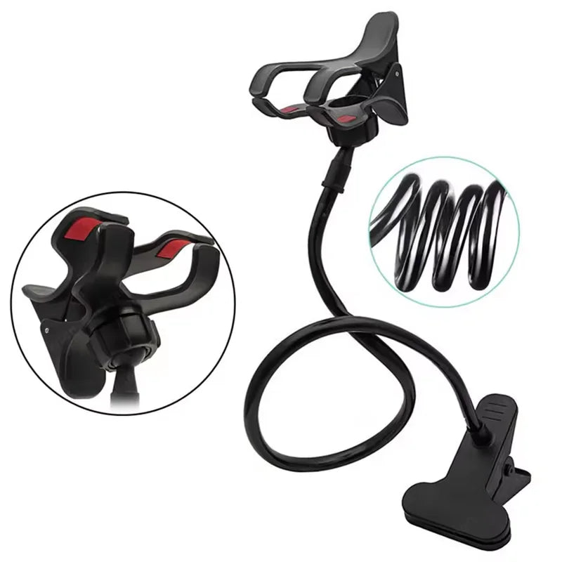 Flexible Mobile Phone Holder Long Arm Clamp Desk & Bed Stand Smartphone Support