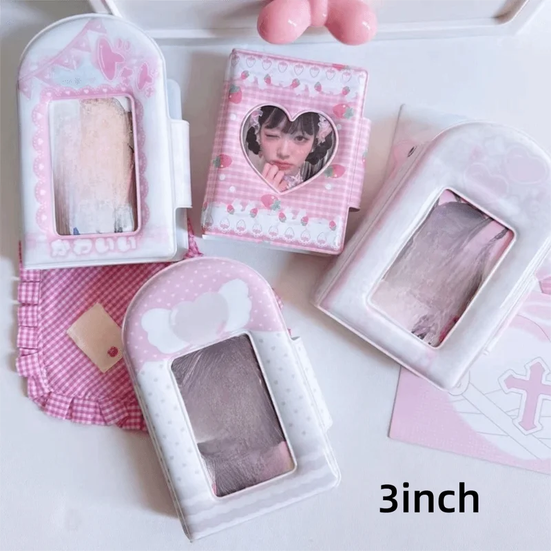 Photocard Binder Album with 32 Pockets - 3 Inch Mini Photo Storage Book