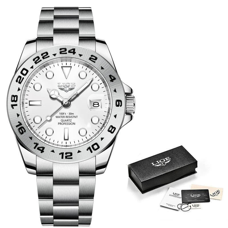 Men's Luxury Sport Watch Waterproof Full Steel Quartz Military Watch