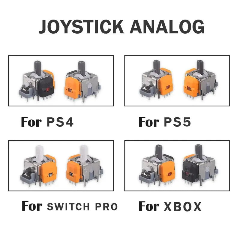 10PCS 3D Hall Effect Analog Joystick for Gaming Controllers, Compatible with PS5, PS4, Xbox, Switch
