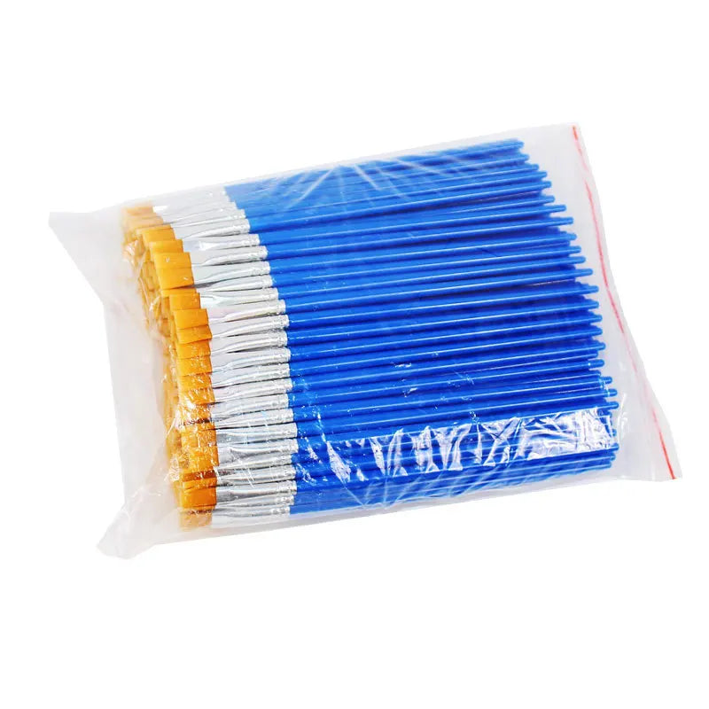 50 Pcs Flat Paint Brushes Set Small Art & Crafting Painting Tools