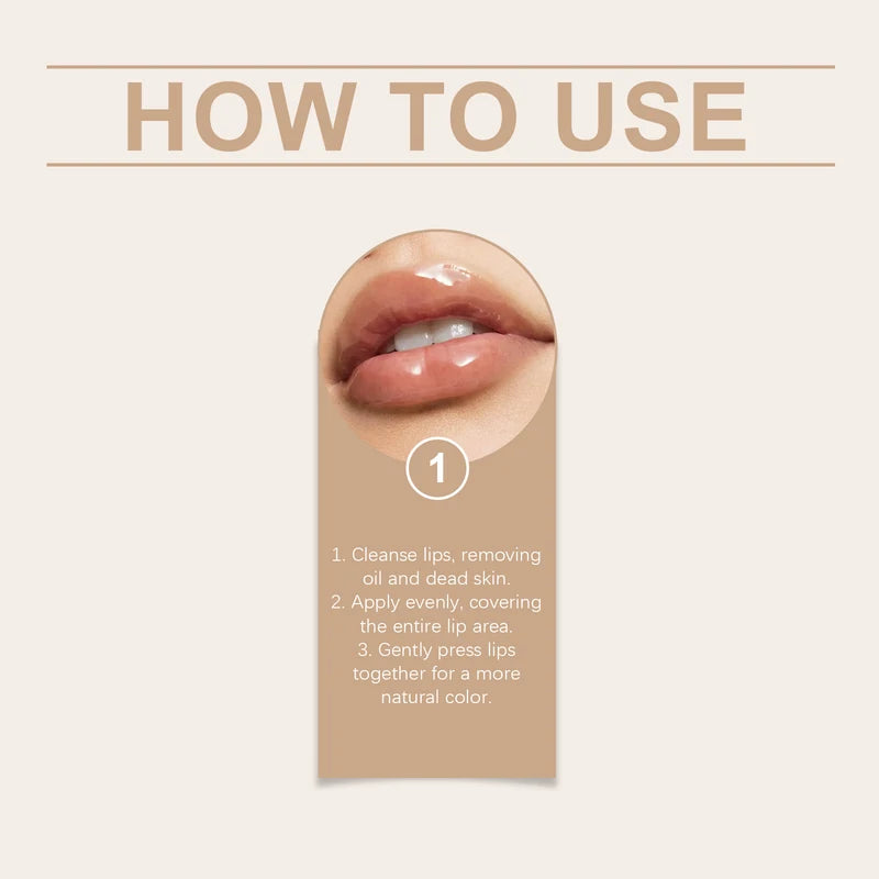 Color Changing Lipstick Lip Balm with Gold Flecks - Hydrating, Shine & Fade Lines