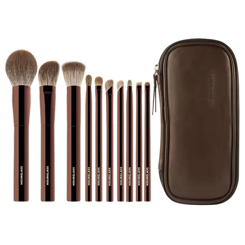 10-Piece Makeup Brush Set - Soft Eyeshadow, Concealer & Face Brushes