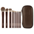 Makeup Brush Set 10 Pcs - Eyeshadow, Concealer, Face & Grooming Brushes