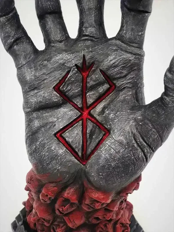 Handcrafted Berserk Anime Hand of God Resin Figurine - Halloween Skeleton Decor