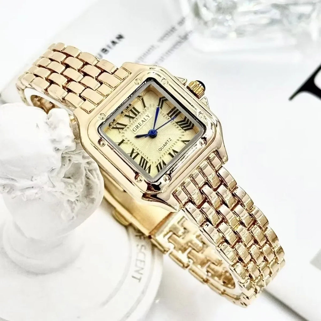 Elegant Women’s Square Quartz Wristwatch - Fashion Ladies Analog Watch