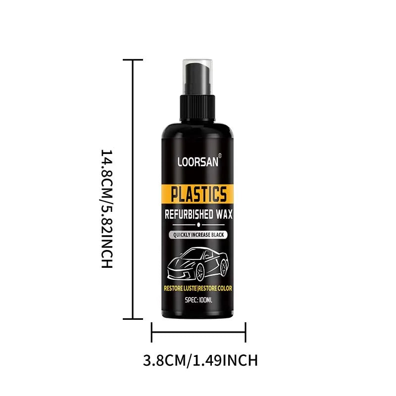 Car Tire Restorer Spray - Blackening & Shine Agent for Rubber Trim