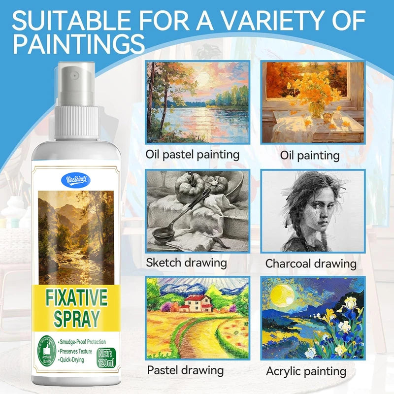 Workable Fixative Spray for Art - Clear Protective Coating for Paintings & Drawings