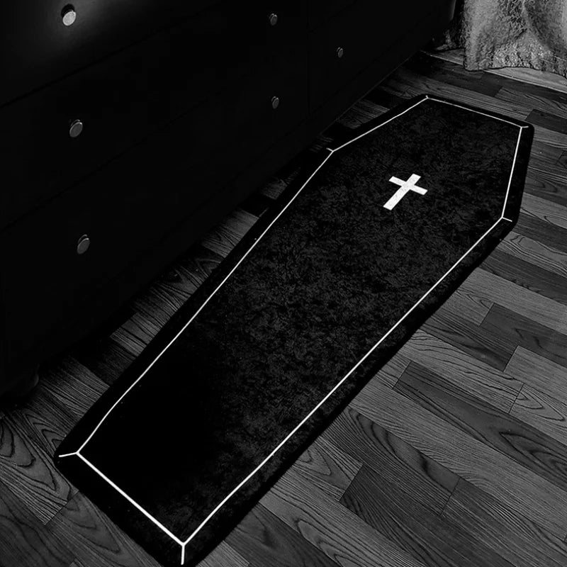 Gothic Halloween Rug Cross Floor Mat Home Decor Bedroom Living Room Durable Floor Covering