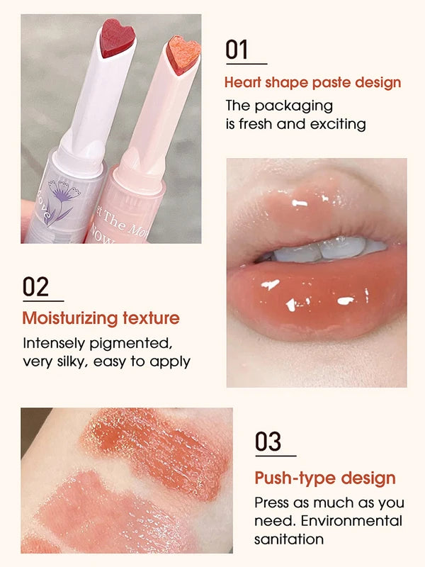Moisturizing Lip Gloss Pen - Jelly Love Lipstick with Mirror and Vibrant Colors