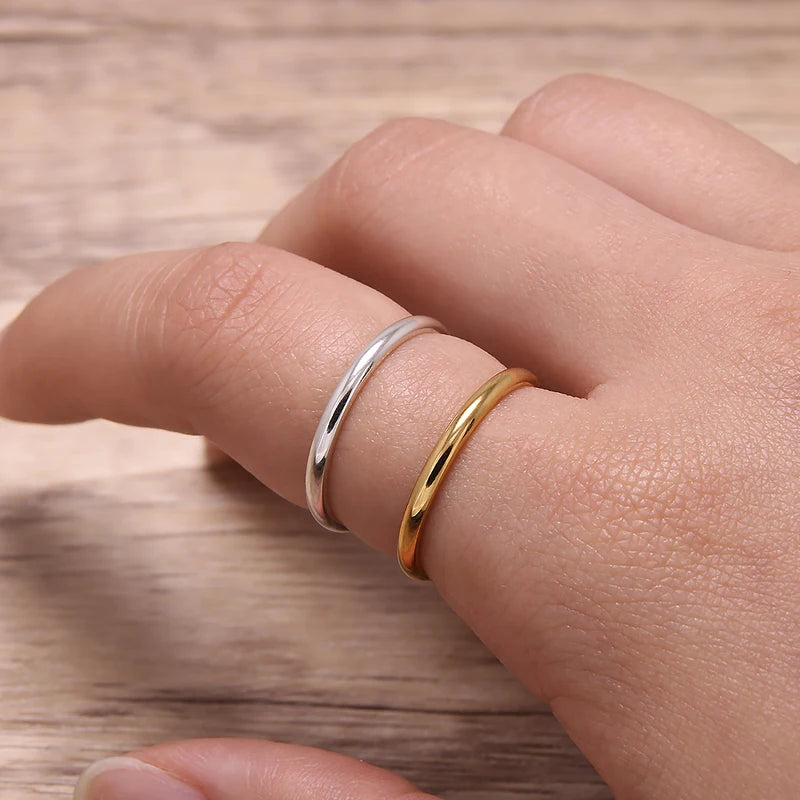 Custom Engrave Sterling Silver Ring for Women and Men - Wedding & Couple Band