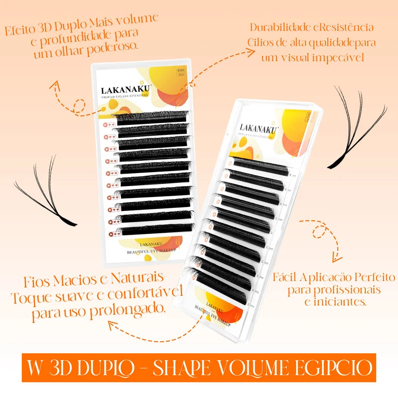 6D W Shape Eyelash Extensions Volume Fans for Natural Full-Cilios Lash Sets