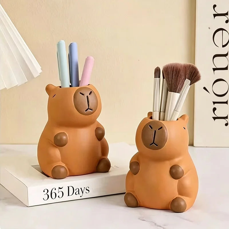 Multifunctional Cartoon Animal Pen Holder Storage Organizer for Desk and Vanity