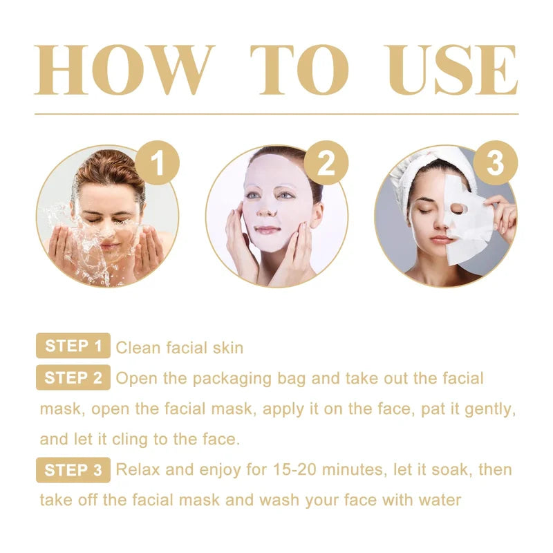 Collagen Anti-Aging Facial Mask Set - Brightening, Hydrating & Fine Line Repair