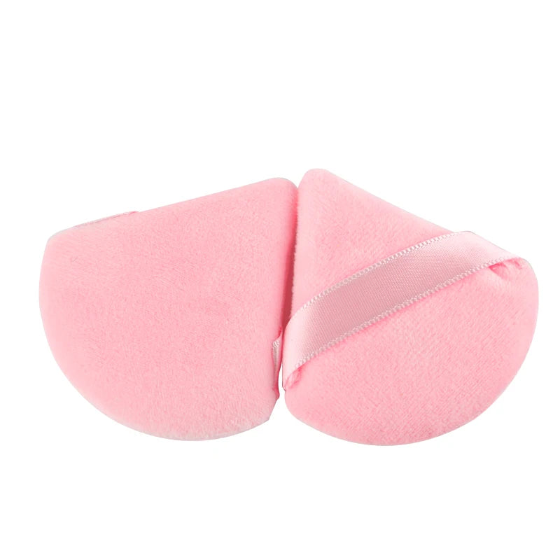 Triangle Powder Puff Set for Loose Powder & Foundation - Reusable & Washable Makeup Sponge