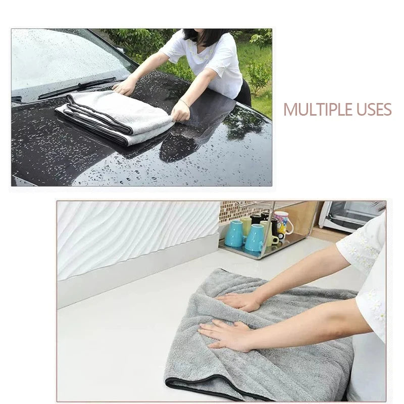 Microfiber Car Wash Towel - Super Absorbent Auto Cleaning Cloth, Thick & Lint-Free