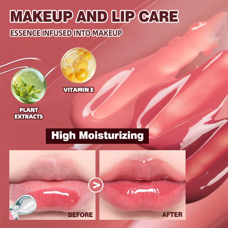 Long Lasting Lip Gloss with Moisturizing Shine and Glitter Finish - 4 Colors