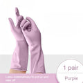 Reusable Latex Dish Washing Gloves with Cotton Liner & Non-Slip Grip