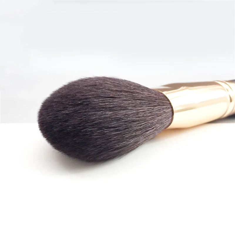 Large Round Bronzer Brush with Goat Hair for Powder and Blush Makeup