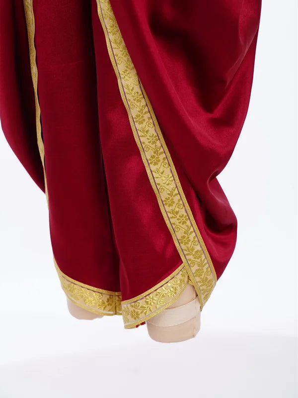 Kids Boys Satin Dhoti Pants with Elastic Waistband for Festive & Party Occasions