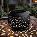 Solar Outdoor Lantern Table Light - Decorative Metal Lantern for Patio Garden