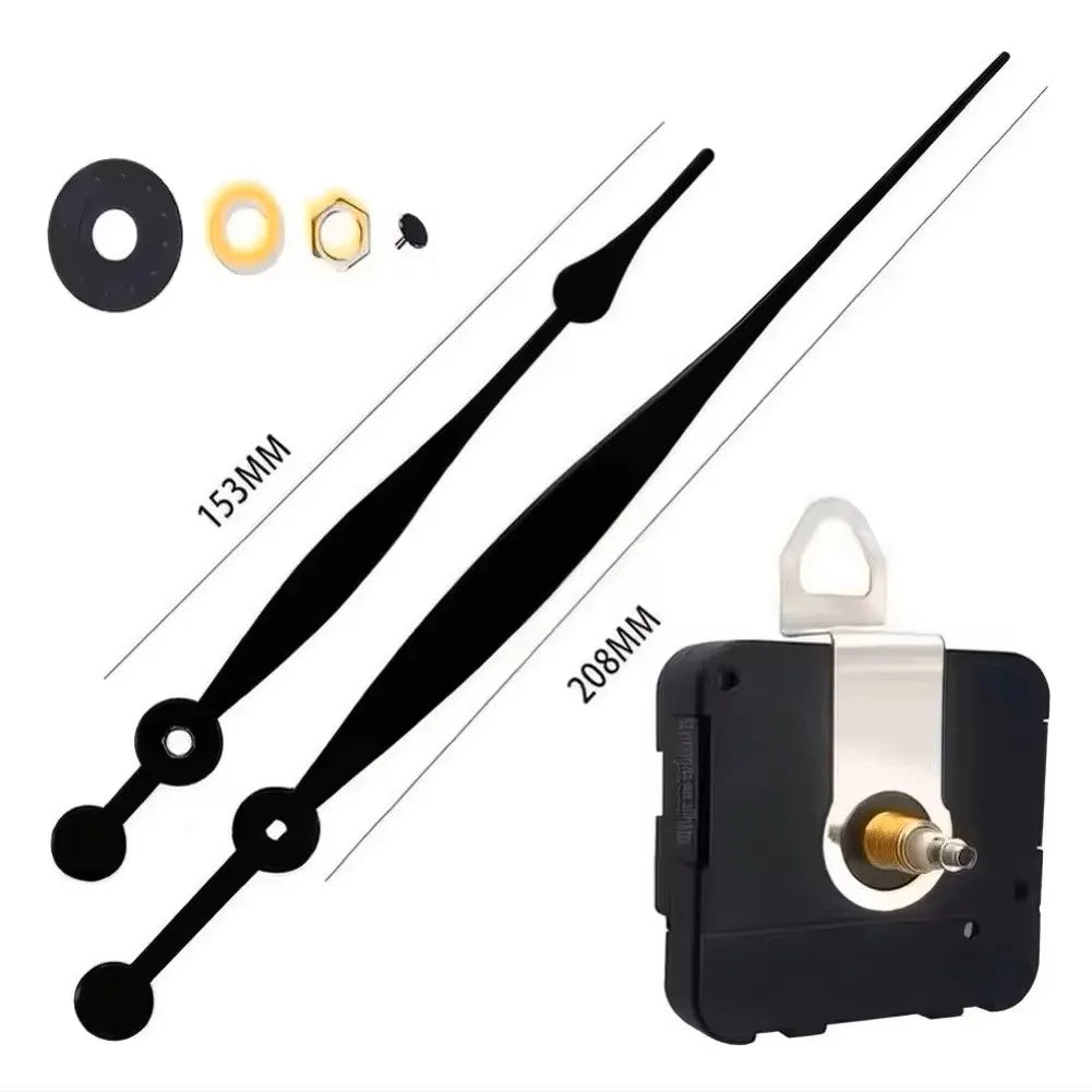 High Torque Quartz Clock Movement Mechanism with Long Hands for DIY Wall Clocks