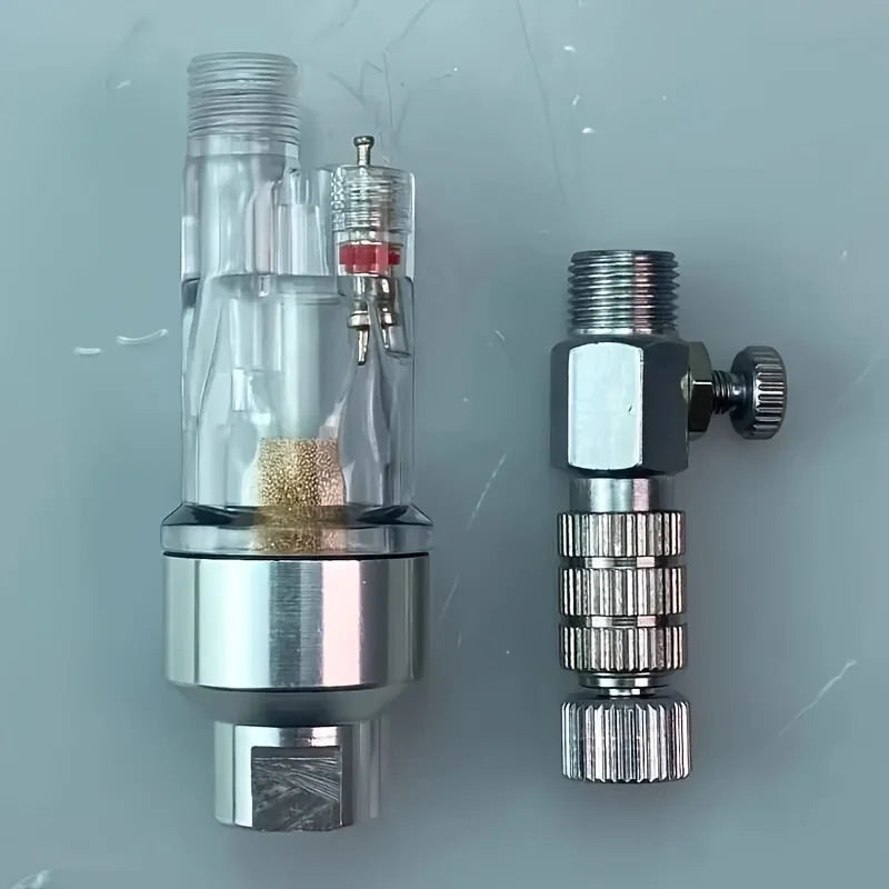 Airbrush Oil-Water Separation Filter & Quick Connect Adapter Set - Adjustable Airbrush Tool