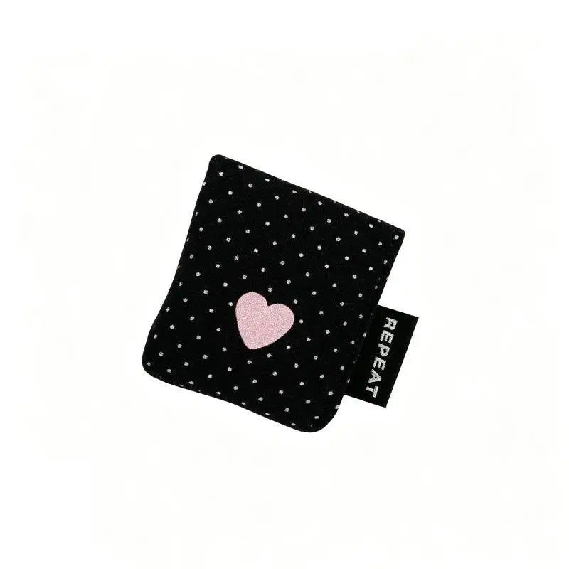 Fabric Earphone & Cable Storage Bag - Handmade Polka Dot Organizer, Portable & Dustproof